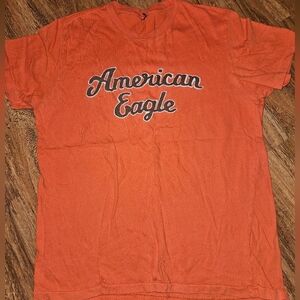 American Eagle Outfitters Men's Orange T-Shirt